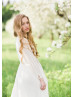 Long Sleeve Ivory Lace Chiffon Wedding Dress